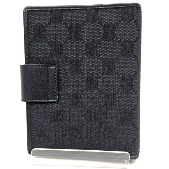 Gucci Black GG Monogram Jacquard Canvas Agenda Full Set Box 74259 Italy EUC - Picture 3 of 10